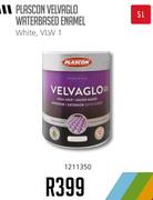 Plascon Velvaglo Waterbased Enamel White VLW1-5Ltr