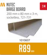 Nutec Barge Board 3m-Each