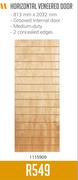 Horizontal Veneered Door