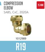 Compression Elbow 15mm