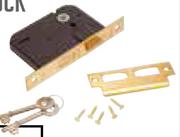 Brass Mortice Stainless Steel 3 Lever Lock