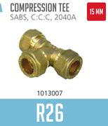 Compression Tee 15mm
