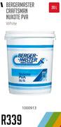 Berger Master Craftsman Nukote PVA White-20Ltr