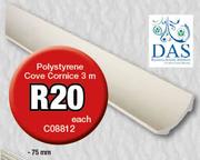 DAS Polystyrene Cove Cornice 3m C08812