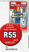 Fort Knox 2 Lever Lockset Satin Chrome H69674/5