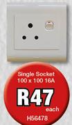 Single Socket 100x100 16A H56478