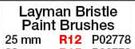 Layman Bristle Paint Brushes 25mm P02778