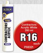 Alcolin Contractors Acrylic White P08321-260ml