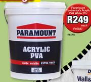 Paramount Contractor's Acrylic PVA White P05687-20Ltr