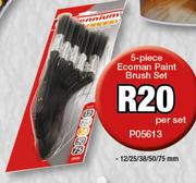 5 Piece Ecoman Paint Brush Set P05613-Per Set
