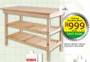 Pine Work Bench-900mm x 600mm x 1200mm 