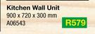 Kitchen Wall Unit A06543-900 x 720 x 300mm
