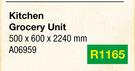 Kitchen Grocery Unit A06959-500 x 600 x 2240mm