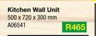 Kitchen Wall Unit A06541-500 x 720 x 300mm