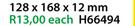 Mild Steel Bar H66494-128 x 168 x 12mm Each