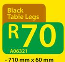 Black Table Legs-710mm x 60mm