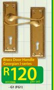 Brass Door Handle Georgian I-Series-Per Set