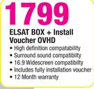 Elsat Box+ Install Voucher OVHD