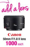 Canon 50mm F/1.8 II Lens-Each