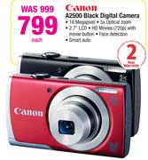 Canon A2500 Black Digital Camera-Each