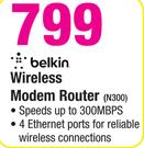 Belkin Wireless Modem Router N300