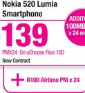 Nokia 520 Lumia Smartphone-On uChoose Flexi 100