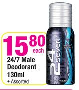 24/7 Male Deodorant Assorted-130ml