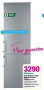 Hisense 271Ltr Metallic Silver Bottom Freezer Fridge H359BME