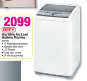 Defy 8kg White Top Load Washing Machine DTL139