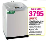 Defy 13kg Metallic Silver Top Load Washing Machine DTL 132