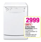Defy 12 Place White Dishwasher DDW173