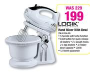 Logik Hand Mixer With Bowl YW-0102A-RB
