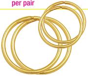 9ct Gold 15mm Sleepers-Per pair