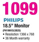 Philips 18.5" Monitor PH196V3LSB25