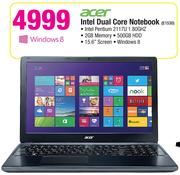 Acer 15.6" Intel Dual Core Notebook E1530