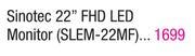 Sinotec 22" FHD LED Monitor SLEM-22MF