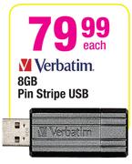 Verbatim 8GB Pin Stripe USB