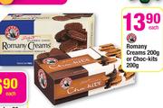 Romany Creams 200g Or Choc-Kits 200g-Each