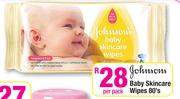 Johnson Baby Skincare Wipes-80's Per Pack