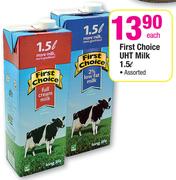 First Choice UHT Milk Assorted-1.5L