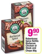 Robertsons Spice Refills Barbecue, Chicken Or Steak And Chops-80g Each