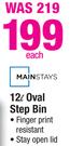 Mainstays 12L Oval Step Bin-Each