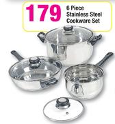6 Piece Stainless Steel Cookware Set