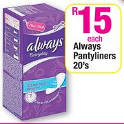 Always Pantyliners-20's Each