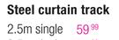 Steel Curtain Track 2.5m Single
