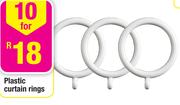 Plastic Curtain Rings-10's