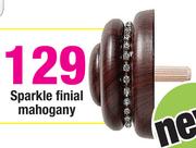 Sparkle Finial Mahogany