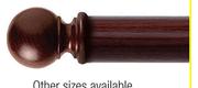 64mm Curtain Track Clip-On Wood Rod Mahogany 1.5m