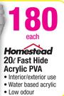  Homestead 20L Fast Hide Acrylic PVA