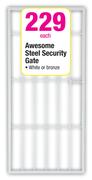 Awesome Steel Security Gate White/Bronze-Each
